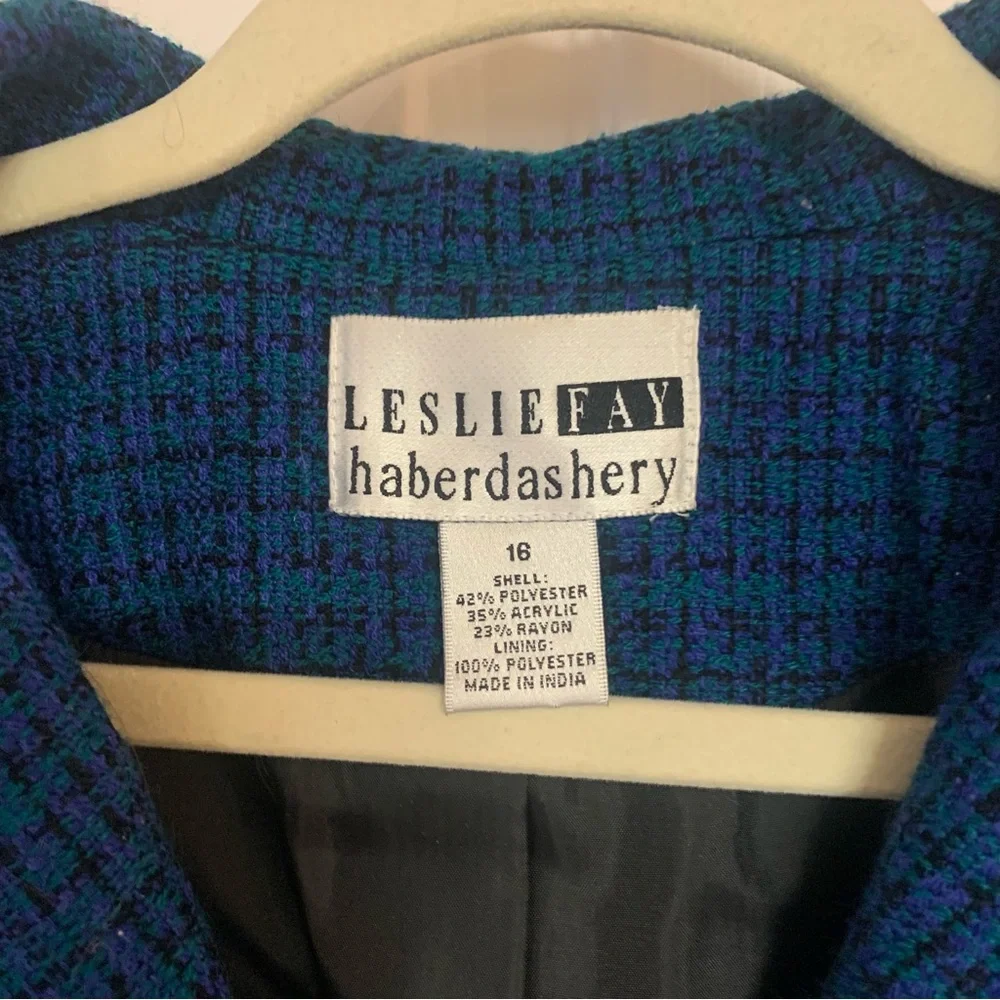Size 18 Blazer Jacket Farm Tween Leslie Fay Hasberdashery - Picture 8 of 8
